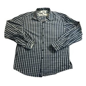 Joseph Abboud Blue Checkered Button-Down Mens Size XXL